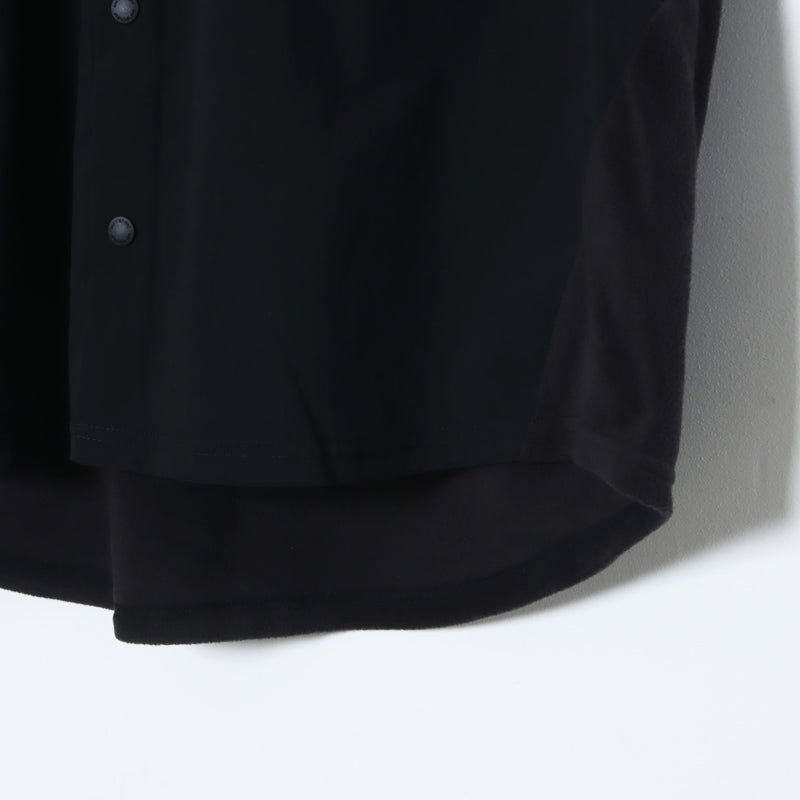 and wander(アンドワンダー) fleece base band collar shirt 画像26