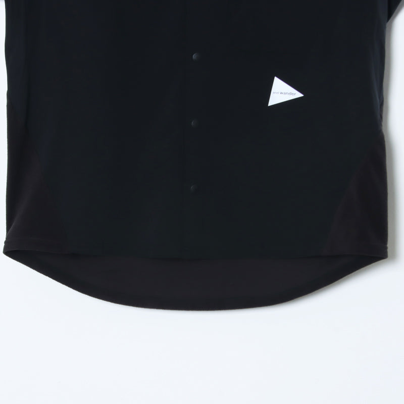 and wander(アンドワンダー) fleece base band collar shirt 画像27