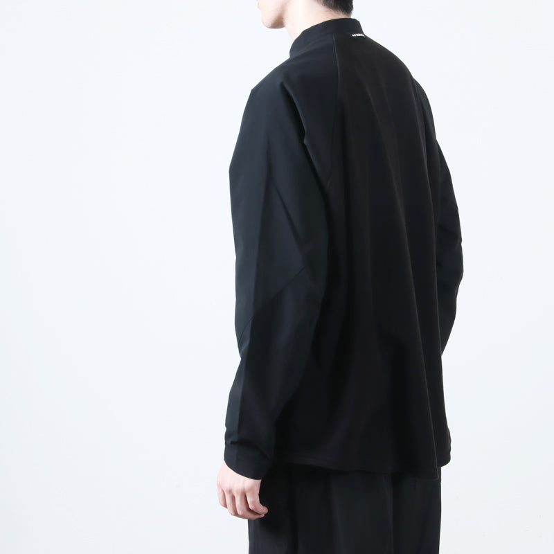 and wander(アンドワンダー) fleece base band collar shirt 画像7