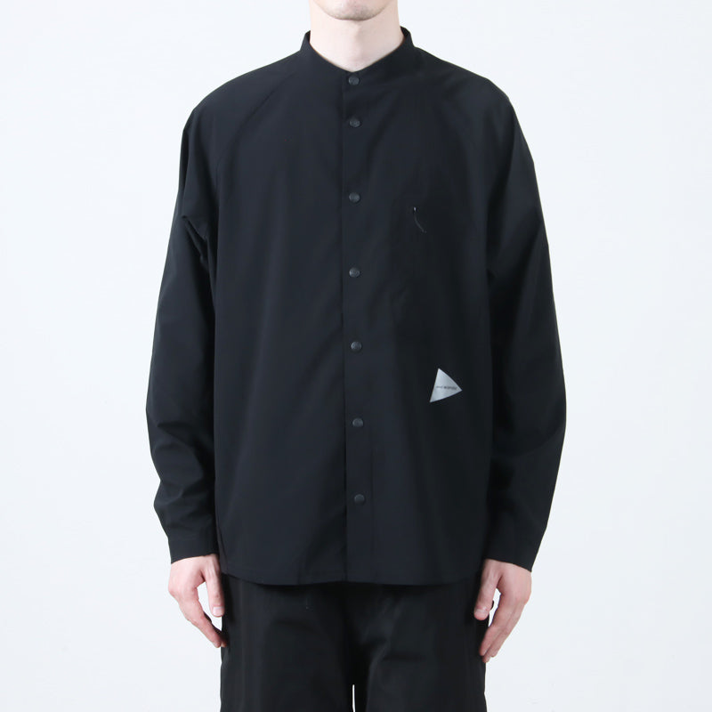 and wander(アンドワンダー) fleece base band collar shirt 画像10