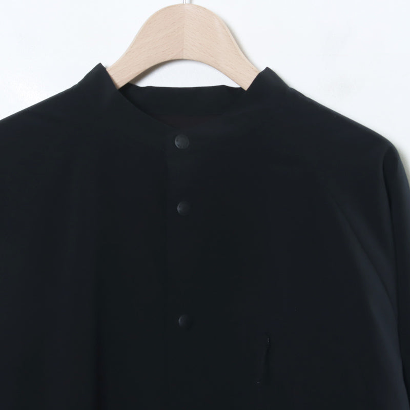 and wander(アンドワンダー) fleece base band collar shirt 画像13