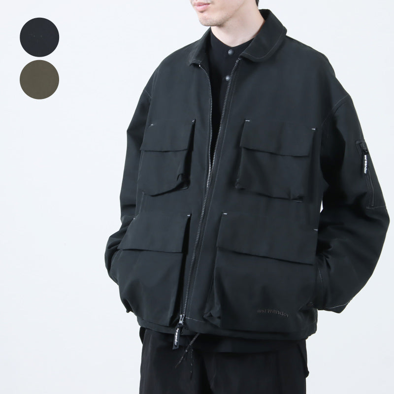 and wander(アンドワンダー) C/PE twill field jacket