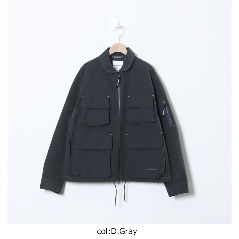 and wander(アンドワンダー) C/PE twill field jacket 画像18