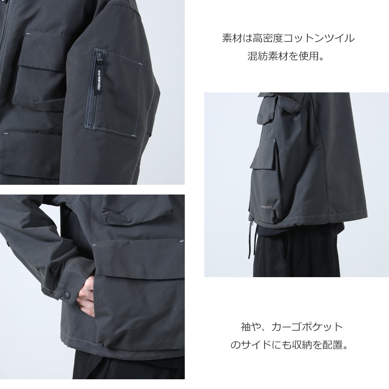 and wander(アンドワンダー) C/PE twill field jacket 画像5