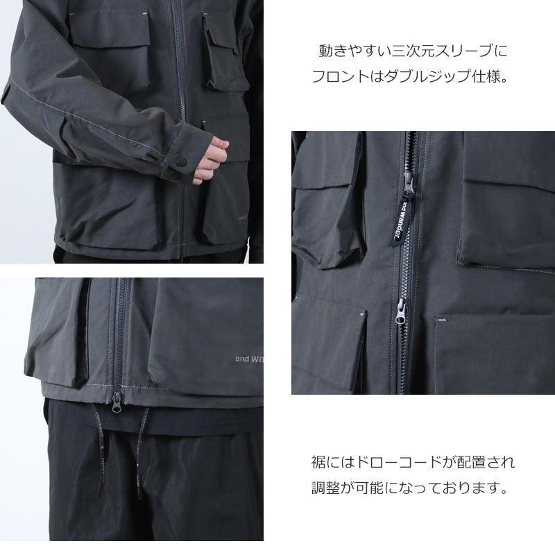 and wander(アンドワンダー) C/PE twill field jacket 画像6
