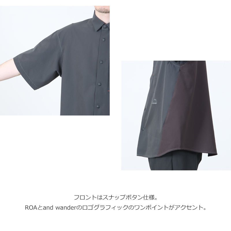 and wander(アンドワンダー) ROA × and wander breathable shirt 画像5
