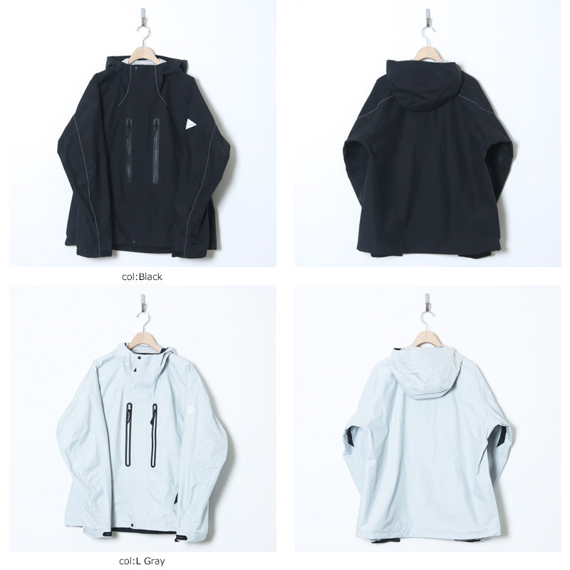 and wander(アンドワンダー) 2.5L hiker rain jacket 画像2