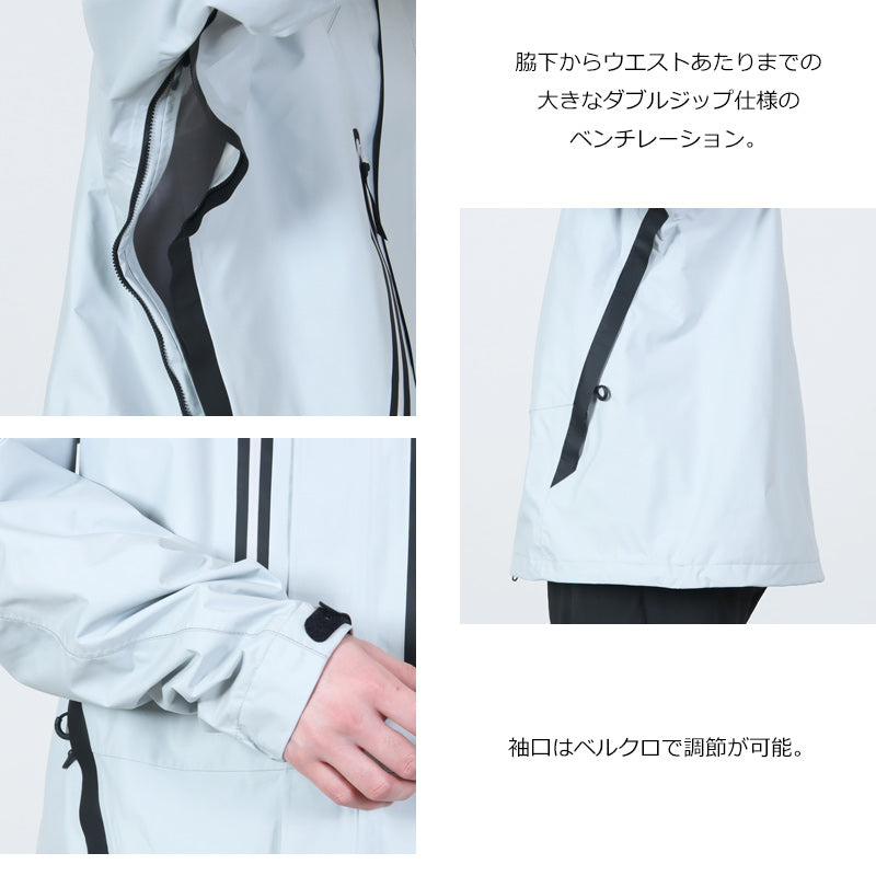 and wander(アンドワンダー) 2.5L hiker rain jacket 画像5