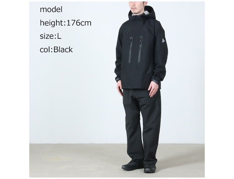 and wander(アンドワンダー) 2.5L hiker rain jacket 画像24