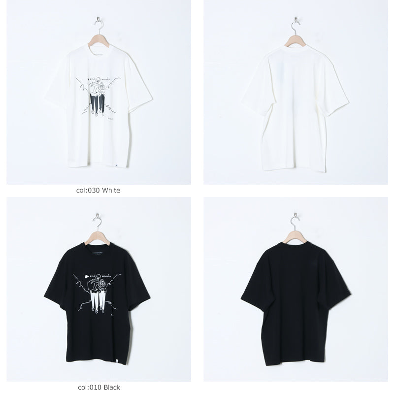 and wander(アンドワンダー) Yu Nagaba printed T 画像2