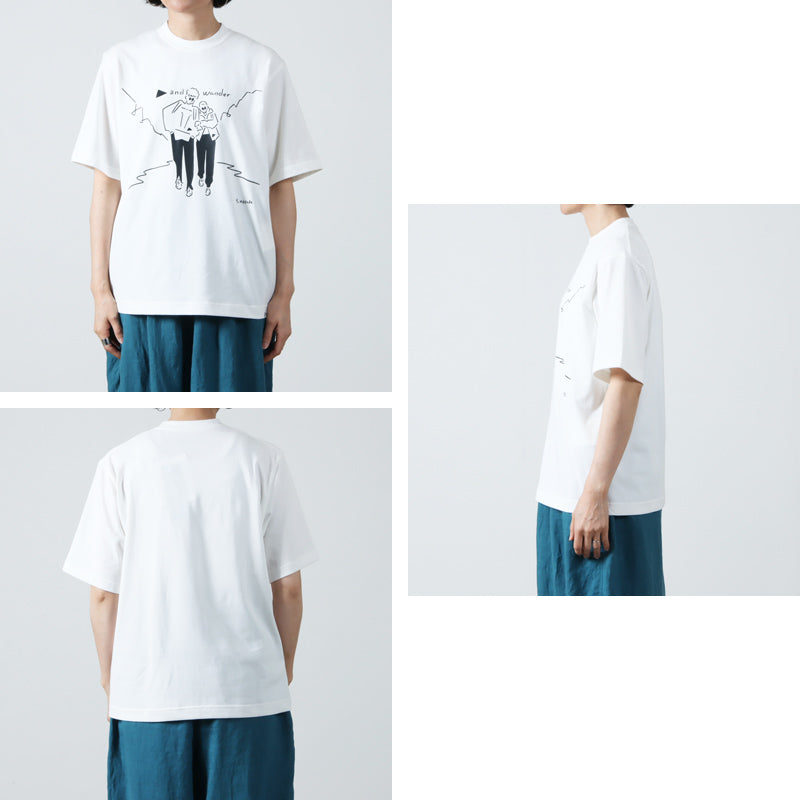 and wander(アンドワンダー) Yu Nagaba printed T 画像3