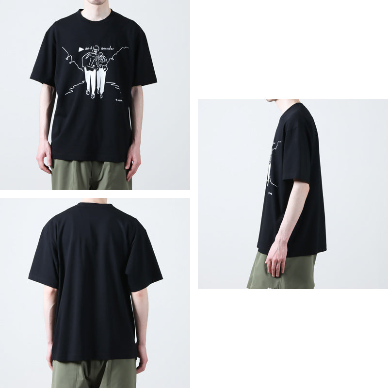 and wander(アンドワンダー) Yu Nagaba printed T 画像4