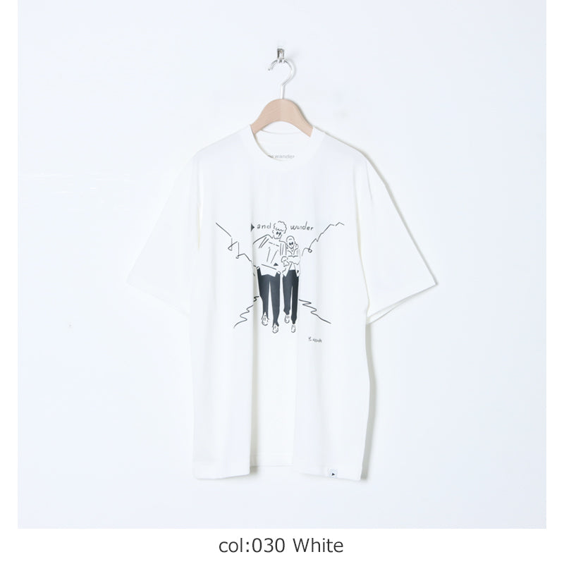 and wander(アンドワンダー) Yu Nagaba printed T 画像16
