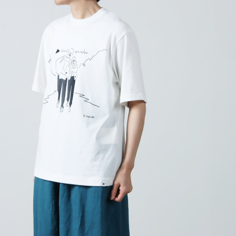 and wander(アンドワンダー) Yu Nagaba printed T 画像7