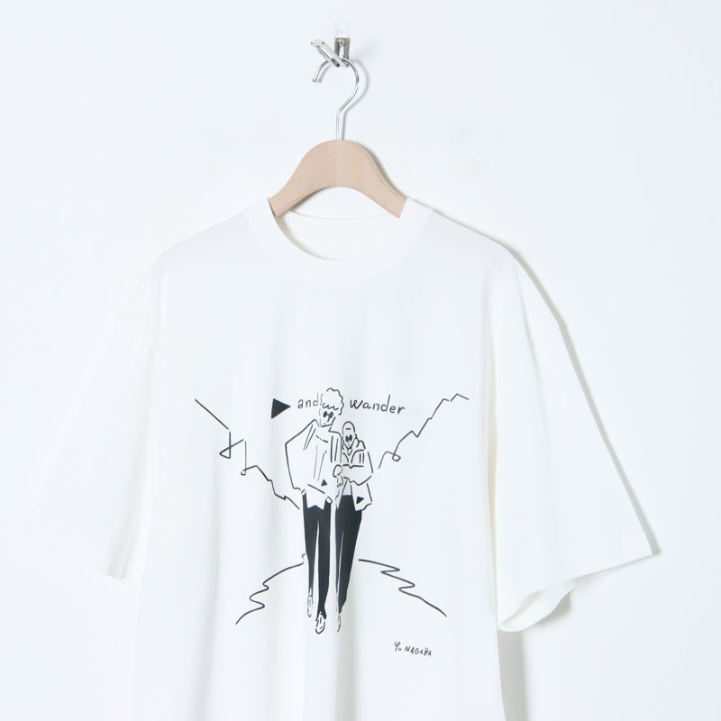 and wander(アンドワンダー) Yu Nagaba printed T 画像27