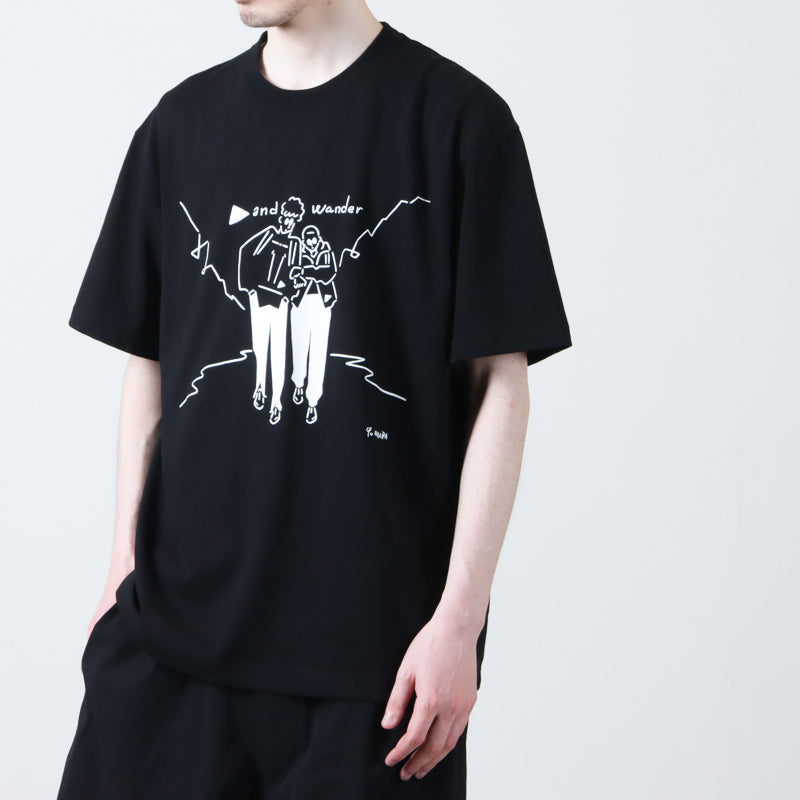 and wander(アンドワンダー) Yu Nagaba printed T 画像9