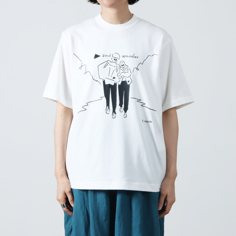 and wander(アンドワンダー) Yu Nagaba printed T 画像11