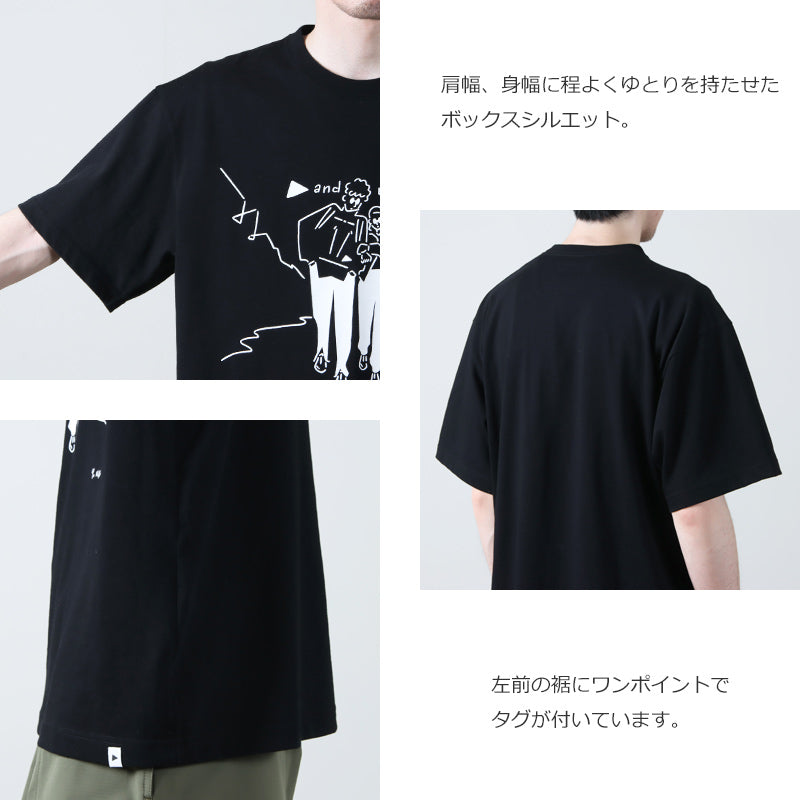 and wander(アンドワンダー) Yu Nagaba printed T 画像6