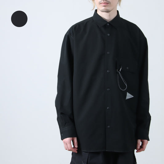and wander(アンドワンダー) dry breathable LS shirt