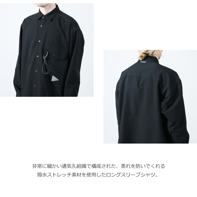 and wander(アンドワンダー) dry breathable LS shirt 画像5
