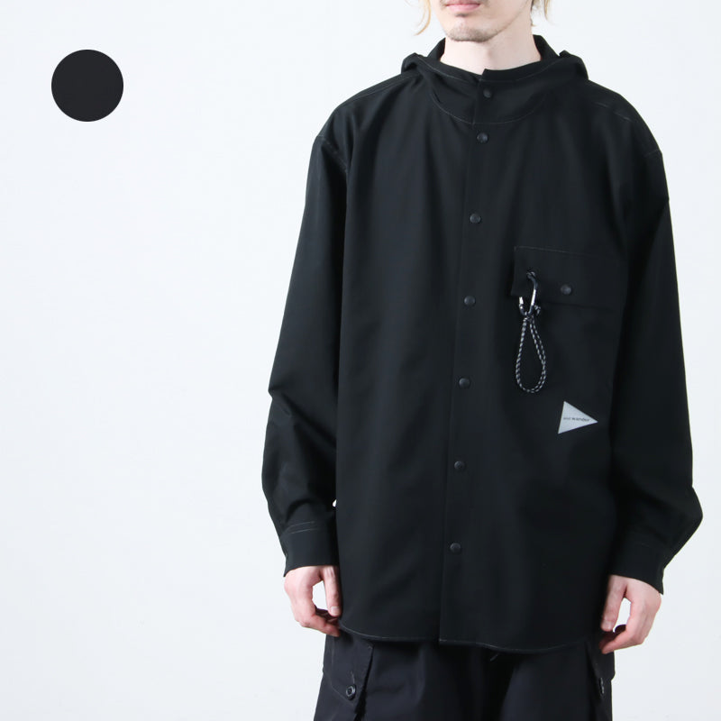 and wander(アンドワンダー) dry breathable hoodie