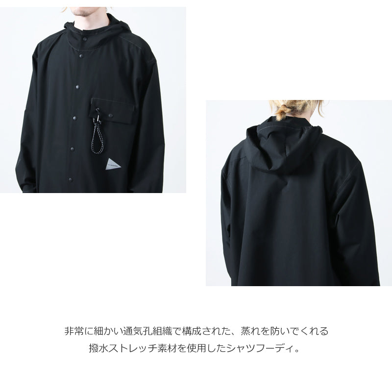 and wander(アンドワンダー) dry breathable hoodie 画像5