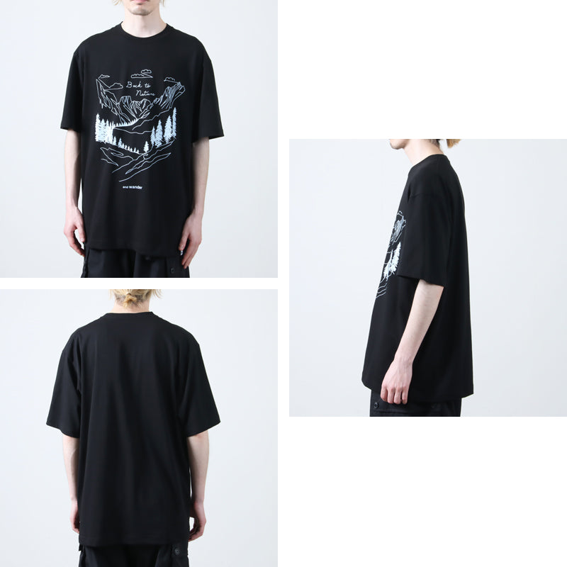 and wander(アンドワンダー) BACK TO NATURE printed SS T 画像3