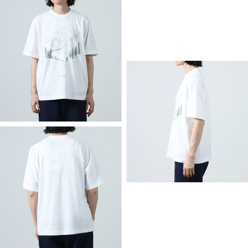 and wander(アンドワンダー) BACK TO NATURE printed SS T 画像4