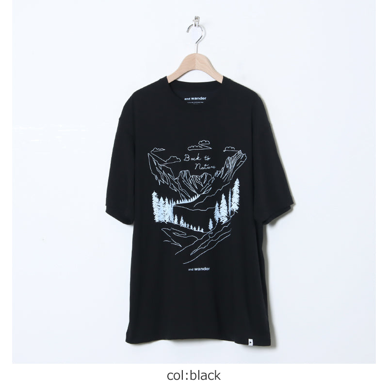 and wander(アンドワンダー) BACK TO NATURE printed SS T 画像16
