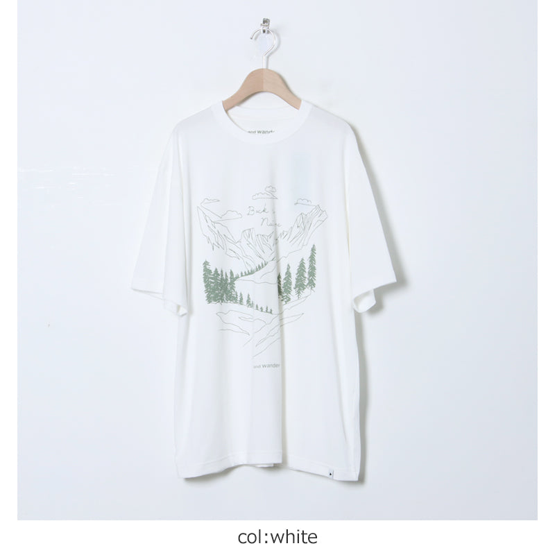 and wander(アンドワンダー) BACK TO NATURE printed SS T 画像18