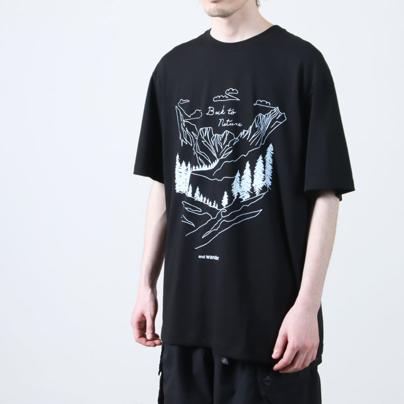 and wander(アンドワンダー) BACK TO NATURE printed SS T 画像7