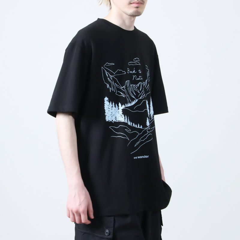 and wander(アンドワンダー) BACK TO NATURE printed SS T 画像8