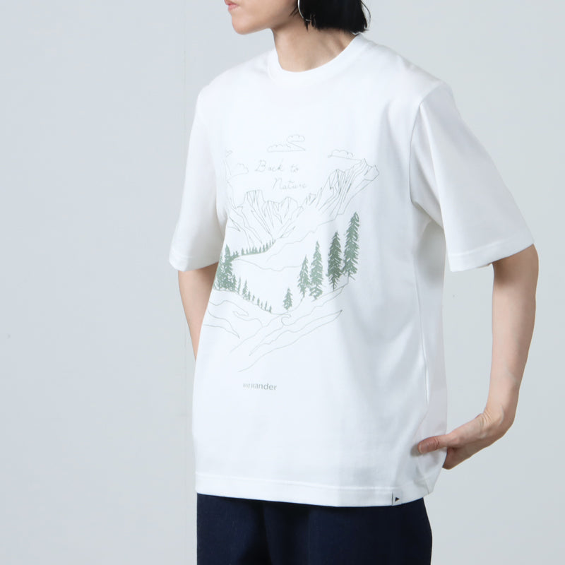 and wander(アンドワンダー) BACK TO NATURE printed SS T 画像9