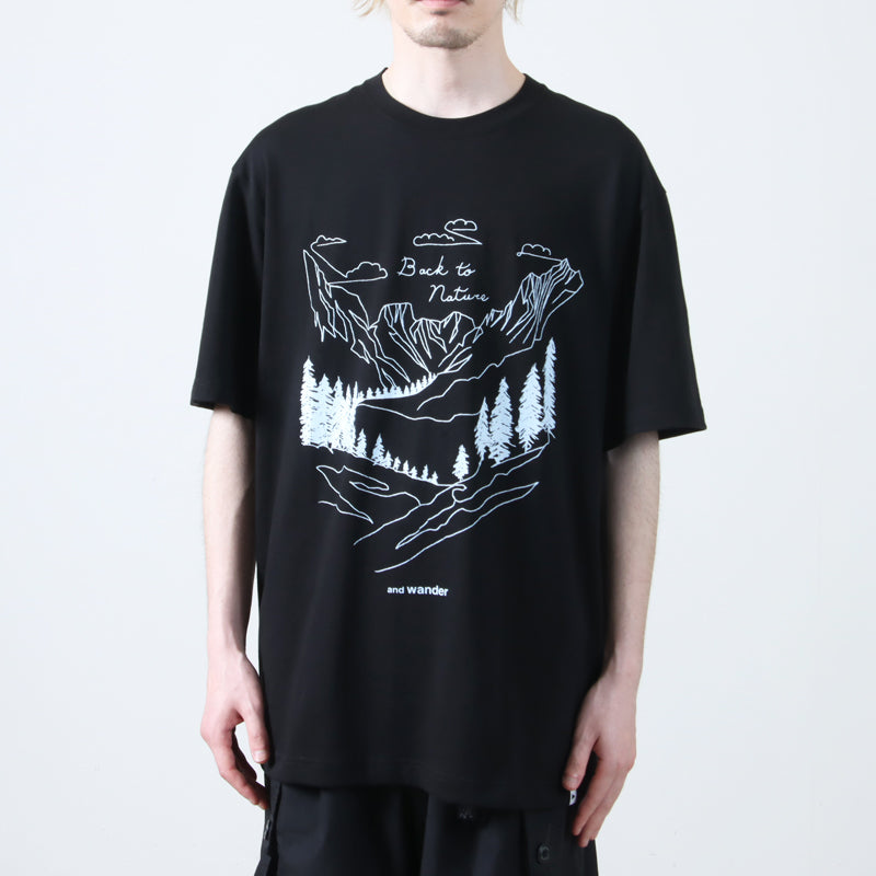 and wander(アンドワンダー) BACK TO NATURE printed SS T 画像11