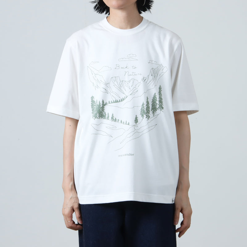 and wander(アンドワンダー) BACK TO NATURE printed SS T 画像14