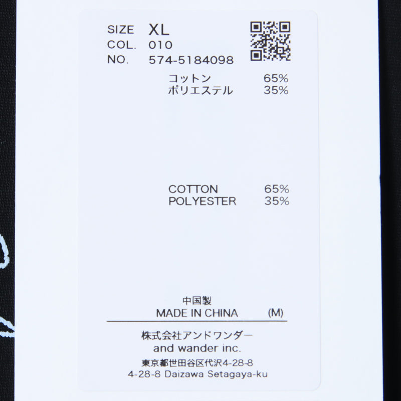 and wander(アンドワンダー) BACK TO NATURE printed SS T 画像34