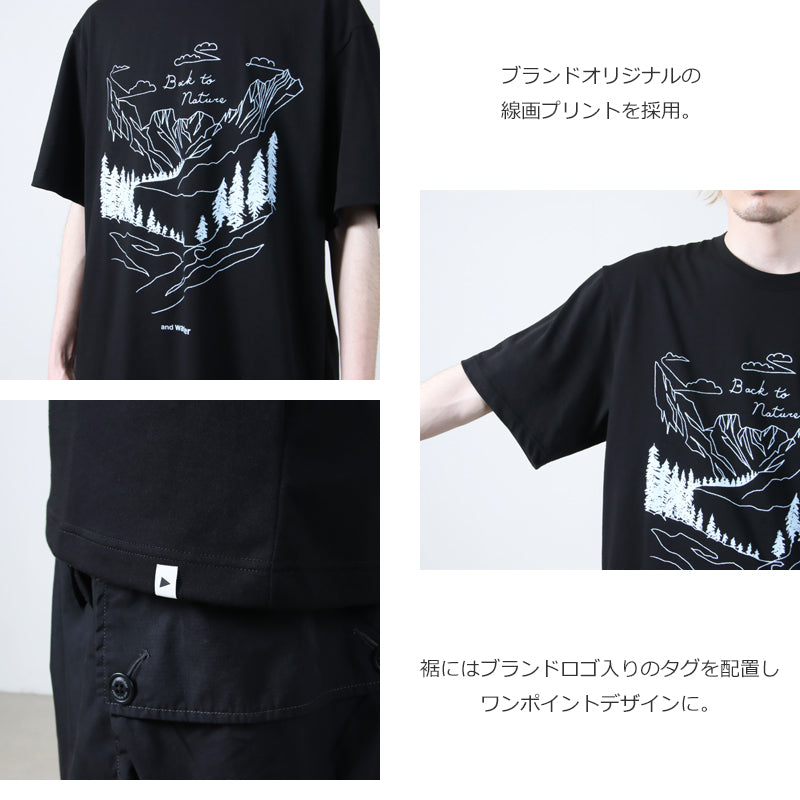 and wander(アンドワンダー) BACK TO NATURE printed SS T 画像6