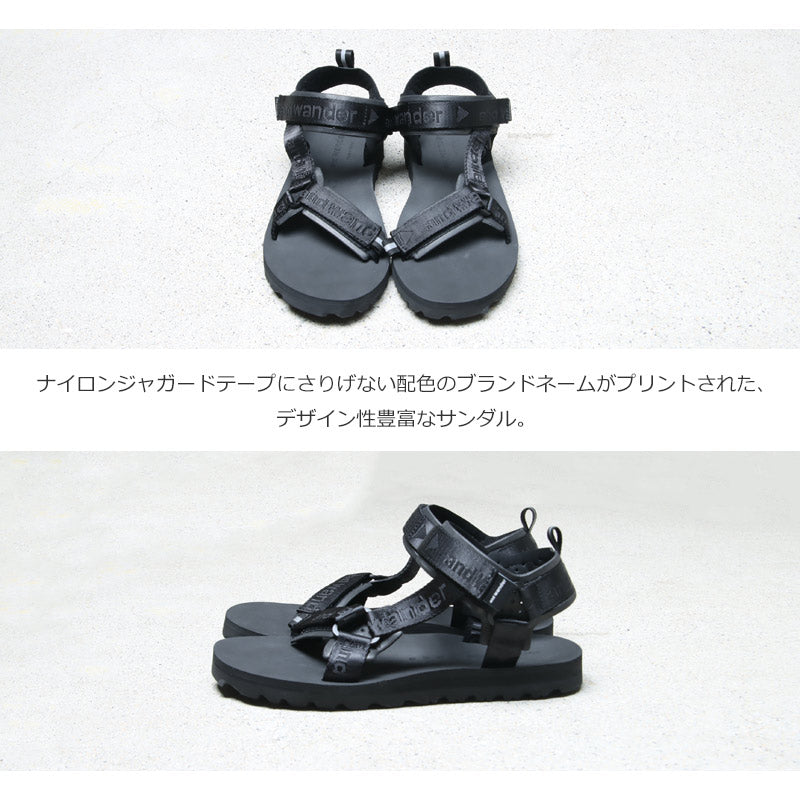 and wander(アンドワンダー) Ny JQ tape sandals 画像3