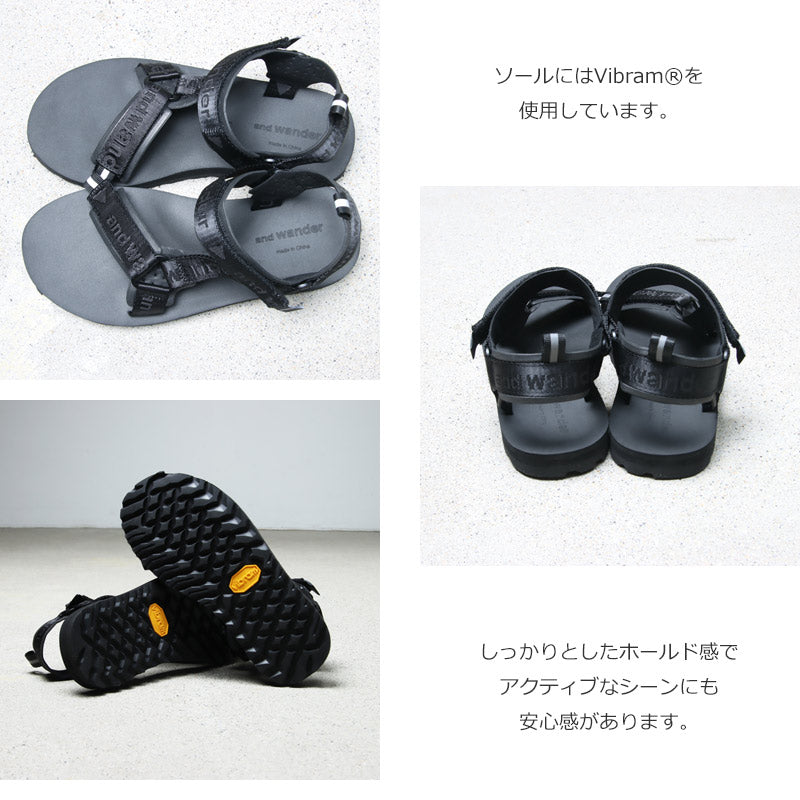 and wander(アンドワンダー) Ny JQ tape sandals 画像5