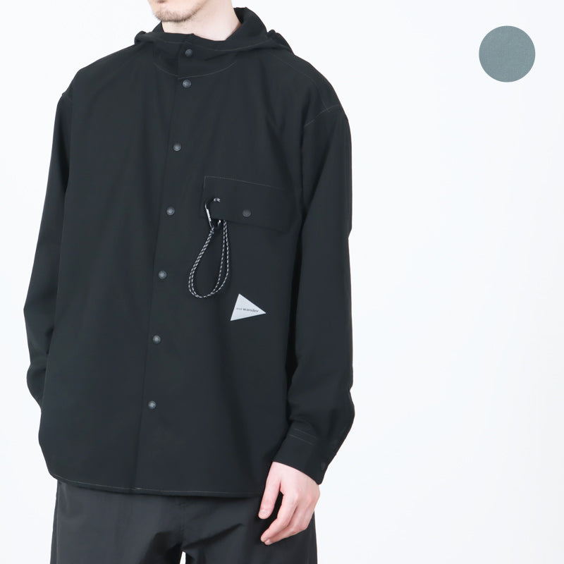 and wander(アンドワンダー) dry breathable hoodie