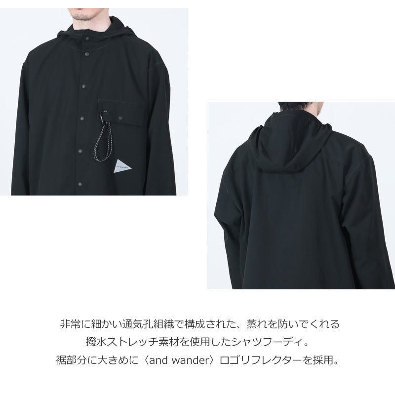 and wander(アンドワンダー) dry breathable hoodie 画像5