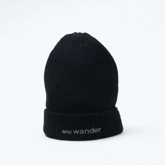 and wander(アンドワンダー) shetland wool knit cap
