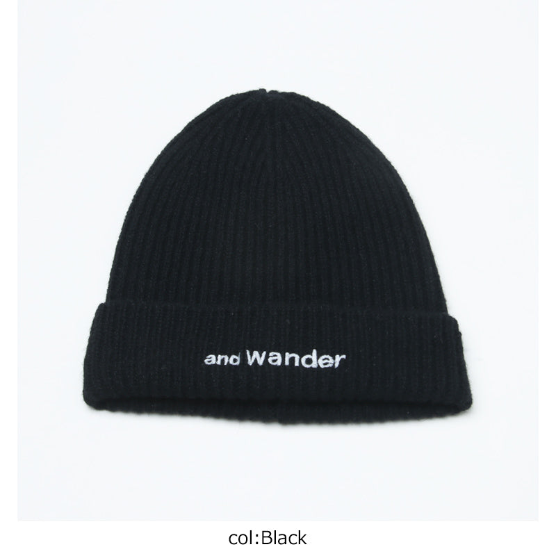 and wander(アンドワンダー) shetland wool knit cap 画像2