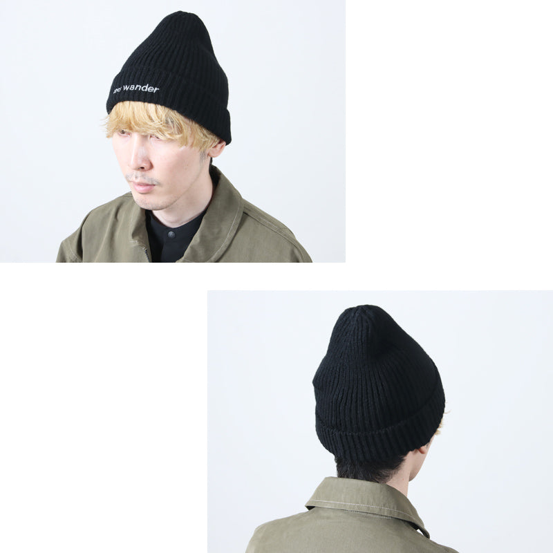 and wander(アンドワンダー) shetland wool knit cap 画像17