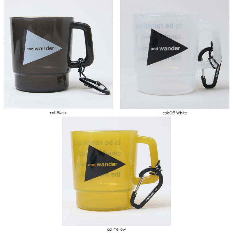 and wander(アンドワンダー) and wander logo PP mug 画像2