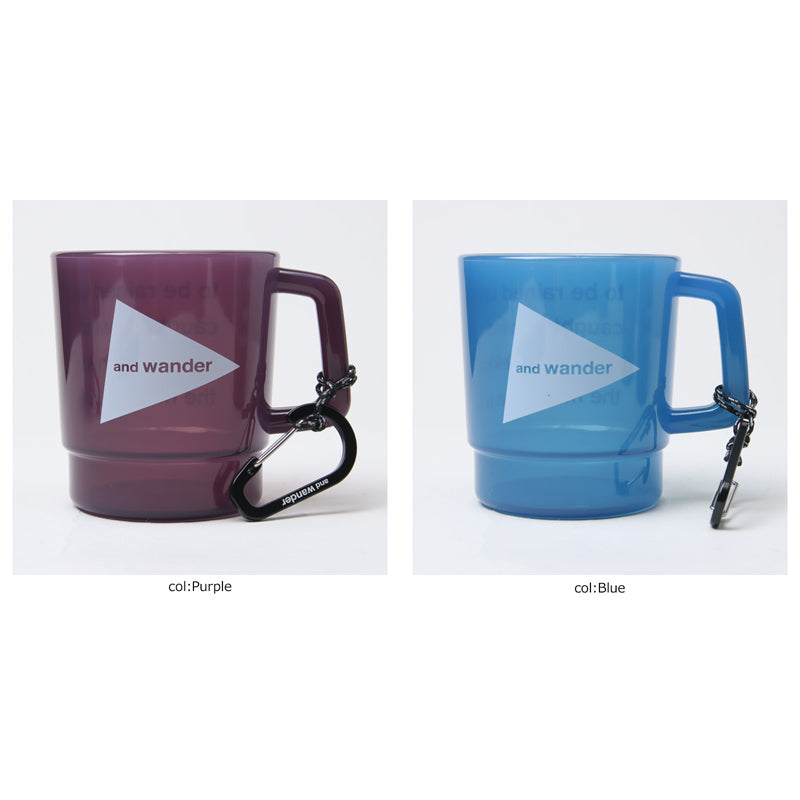and wander(アンドワンダー) and wander logo PP mug 画像3
