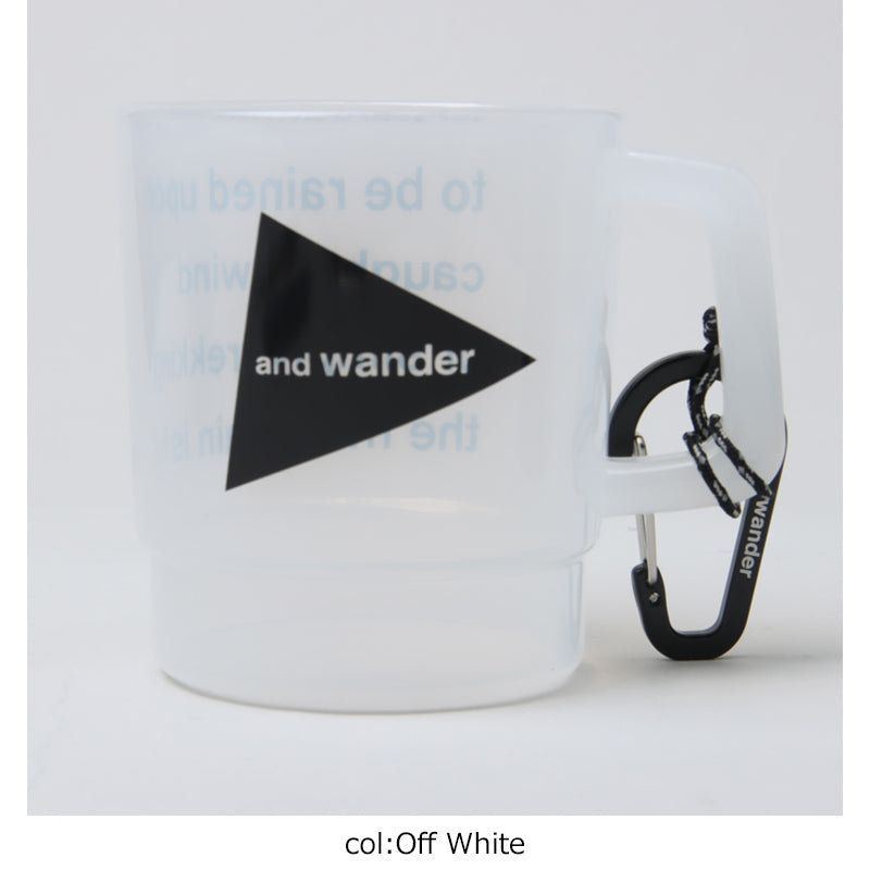 and wander(アンドワンダー) and wander logo PP mug 画像13