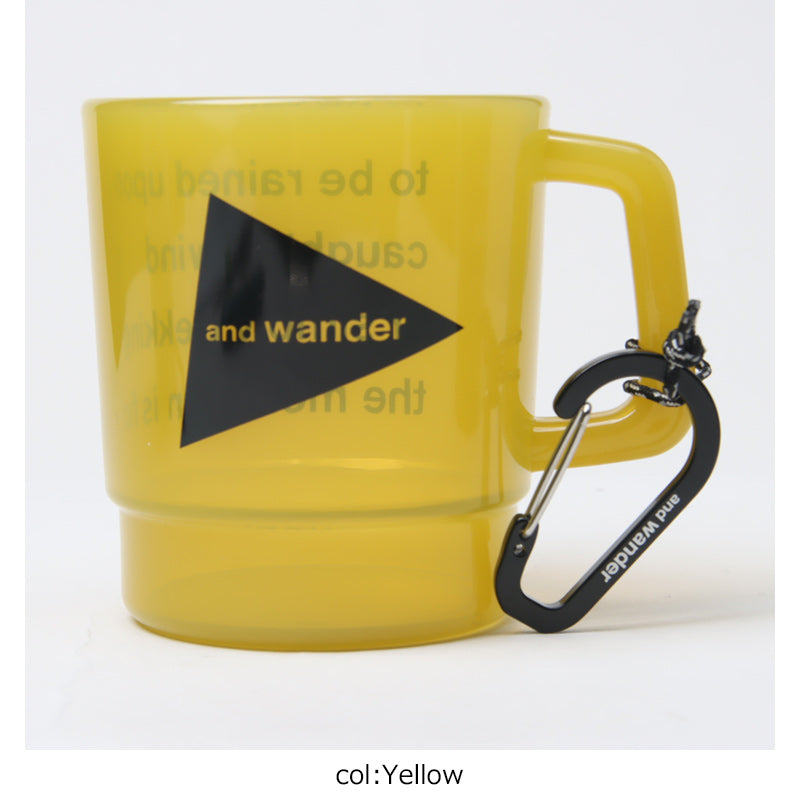 and wander(アンドワンダー) and wander logo PP mug 画像14