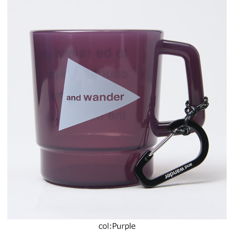 and wander(アンドワンダー) and wander logo PP mug 画像15