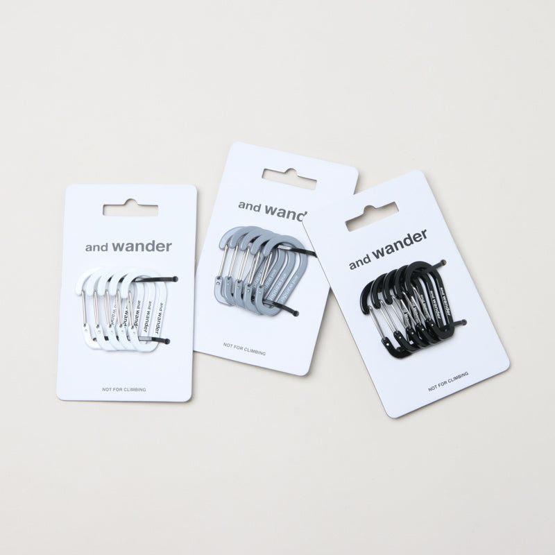 and wander(アンドワンダー) mini carabiner set